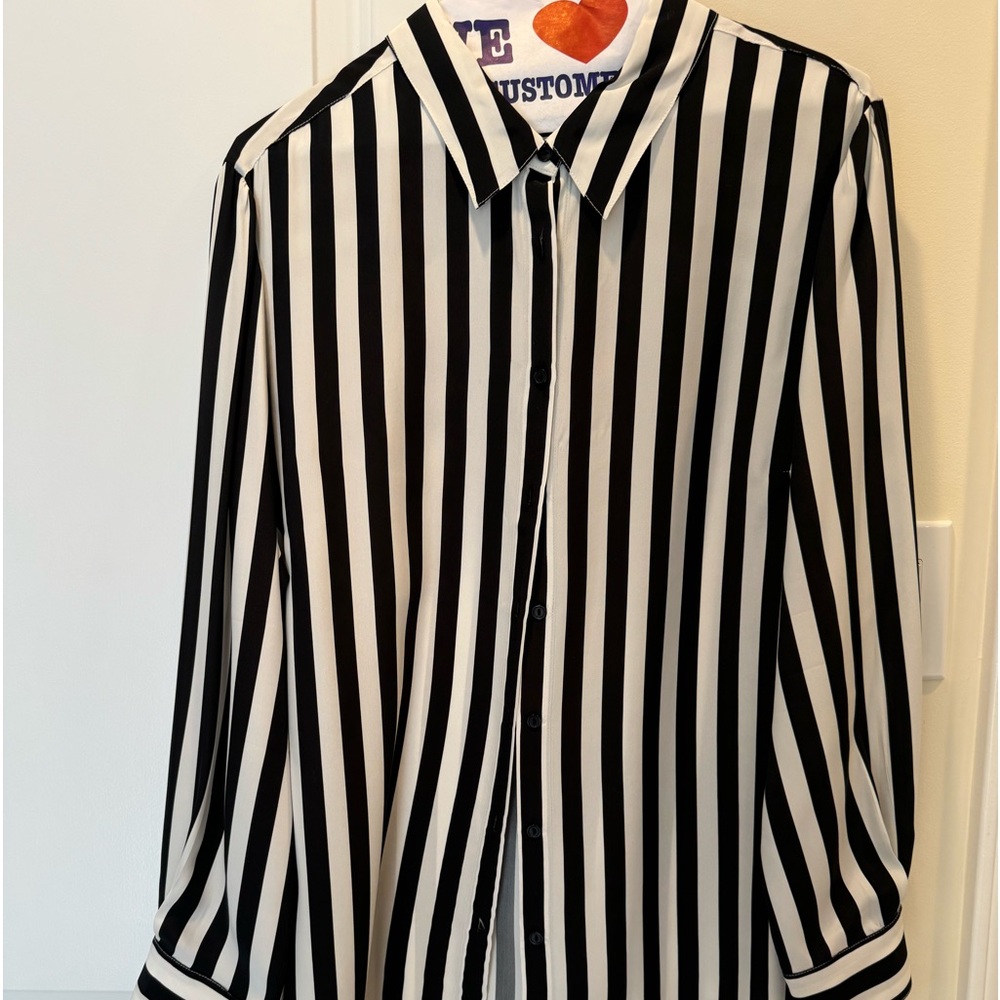 Ladies strip blouse 2x